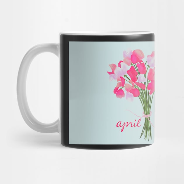 April Sweet Peas bouquet by Peleegirl